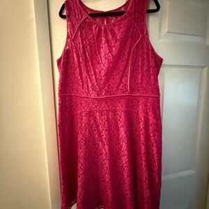 Elegant Pink Lace Dress